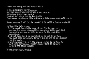 MSXDUMP 0.0 help screen